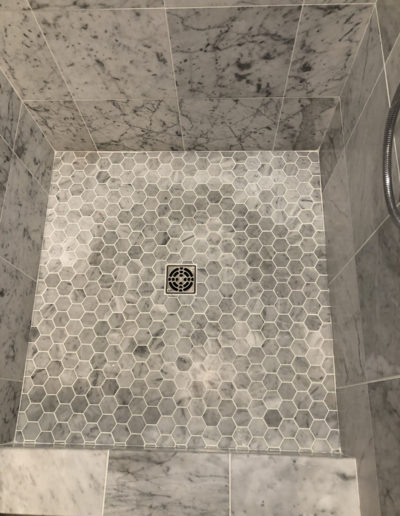 tile work in new shower