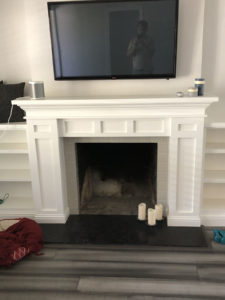 custom white fireplace