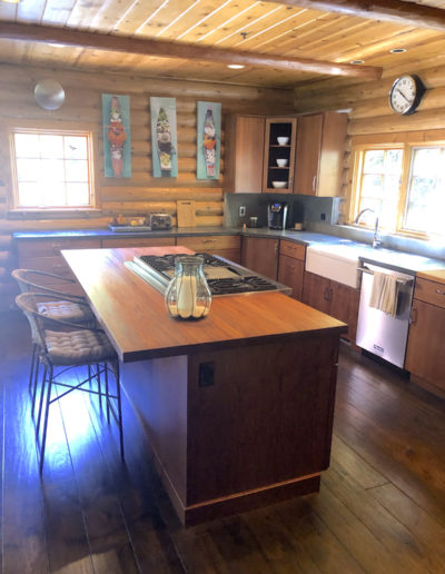 log cabin kitchen remodel