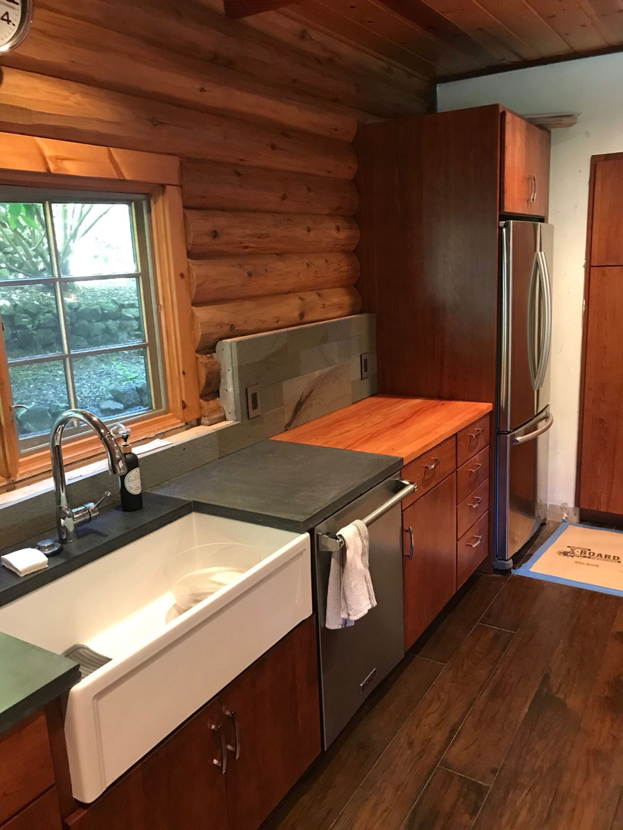 Evaluable To position Spider Log Cabin Kitchen | DeVoe Construction & Design