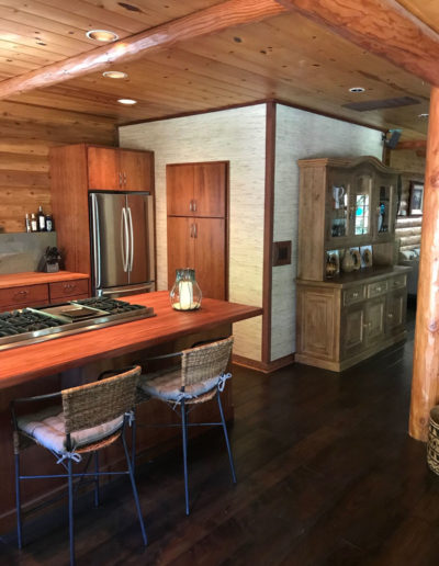 log cabin rustic kitchen modern
