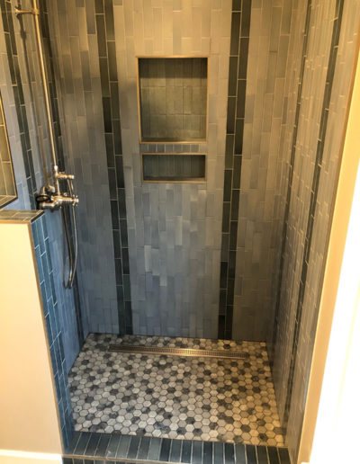 shower remodel with tile